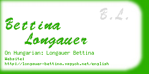 bettina longauer business card